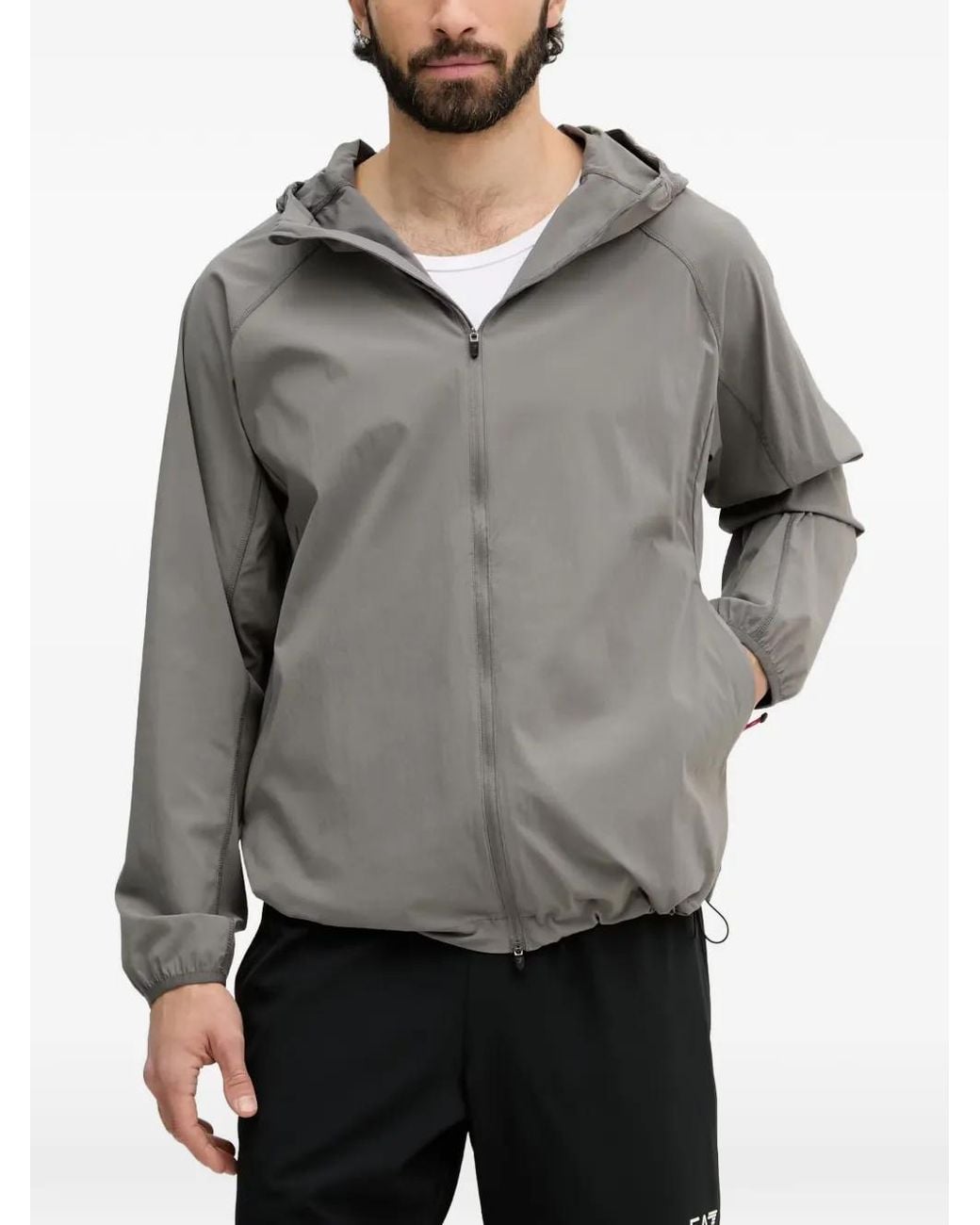 EA7 Gray Veste À Patch Logo for men