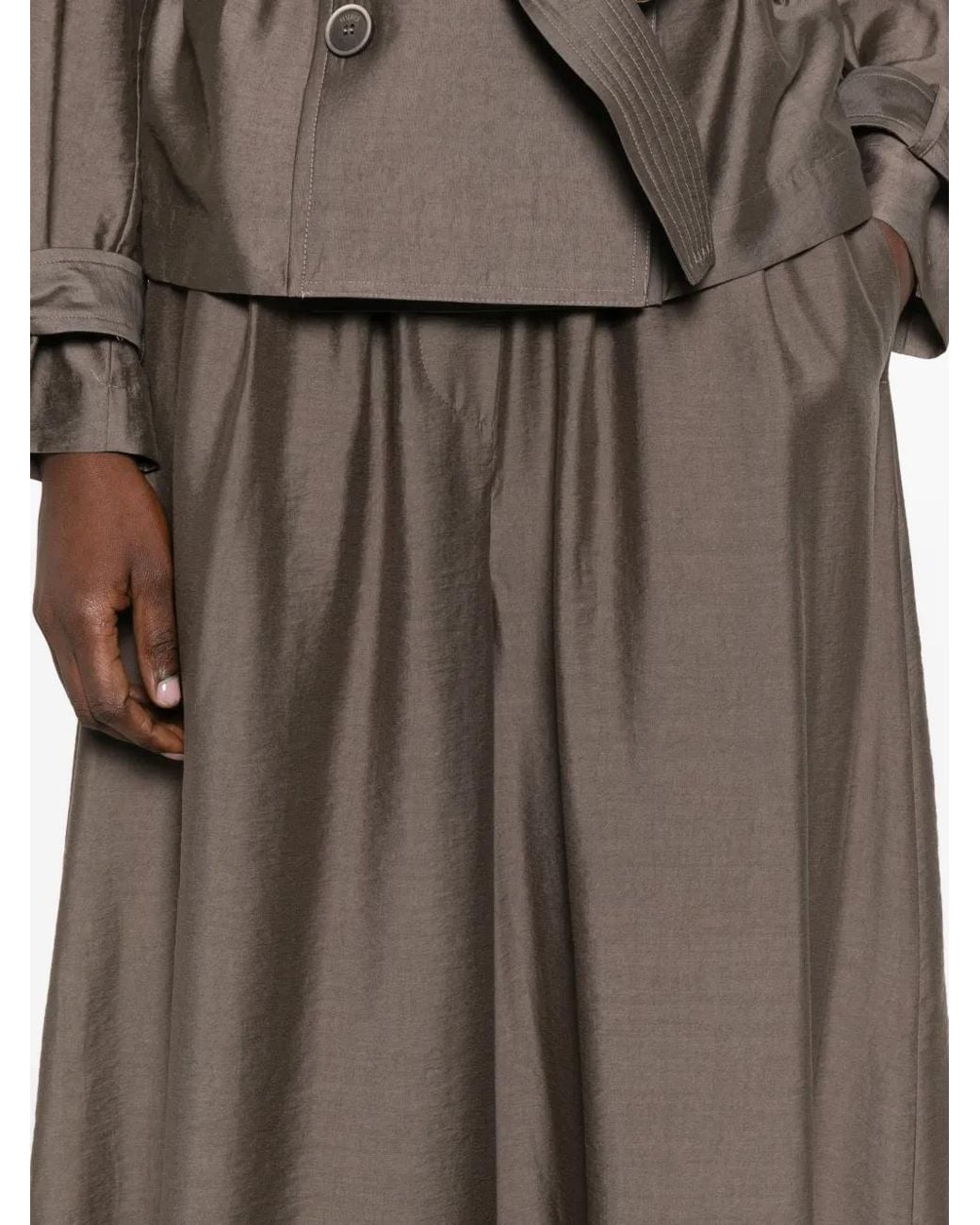Peserico Brown Elasticated-Waistband Trousers