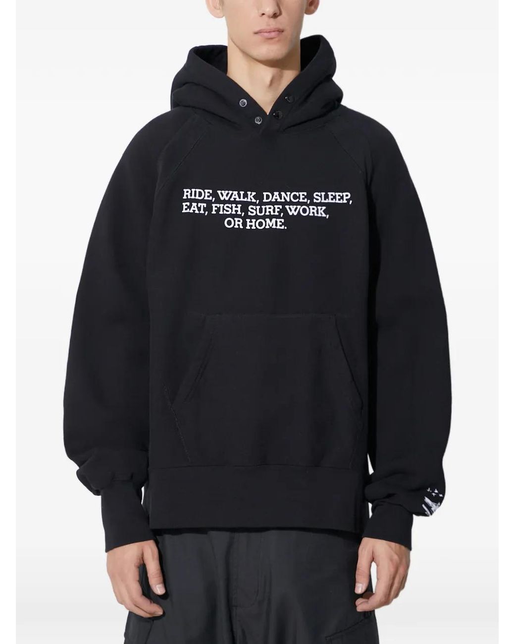 Engineered Garments Blue Printed Hoodie for men