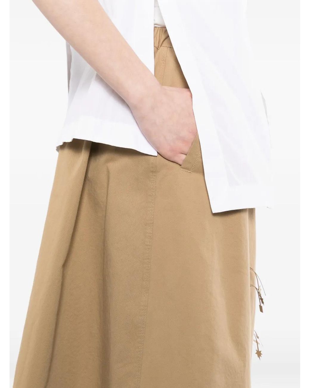 JNBY Natural Appliqué Midi Skirt