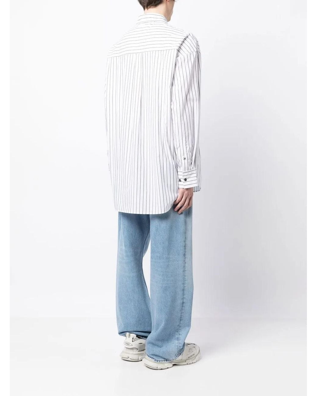Feng Chen Wang White Floral-Print Shirt for men
