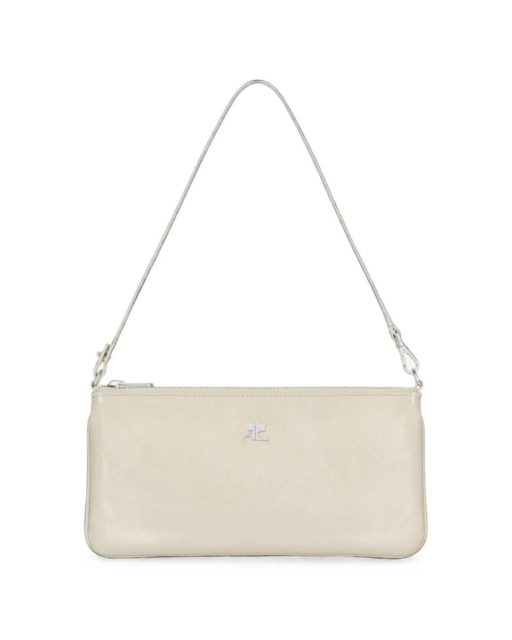 Courreges Natural Zipped Naplack Pouch