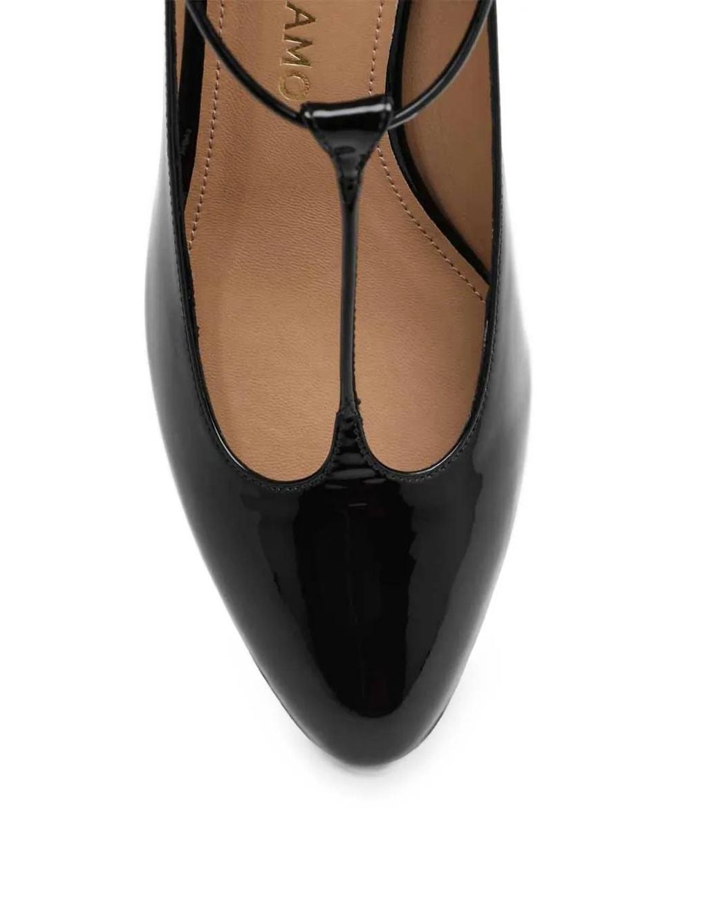 Ferragamo Black Tania Patent Leather Pumps