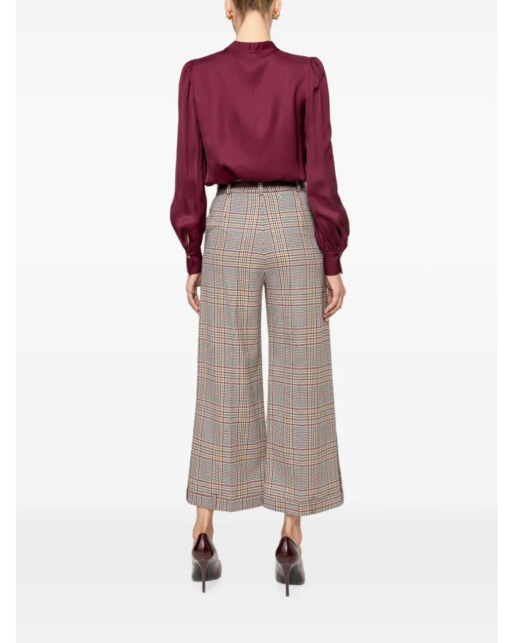 Nissa Purple Bow-Detail Viscose Shirt