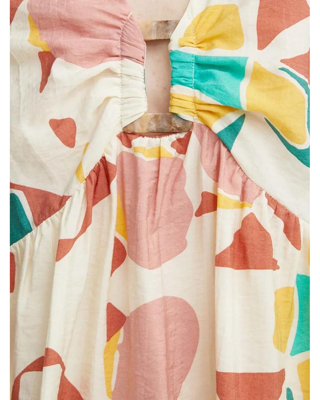 Ba&sh White Arancia Printed Mini Dress