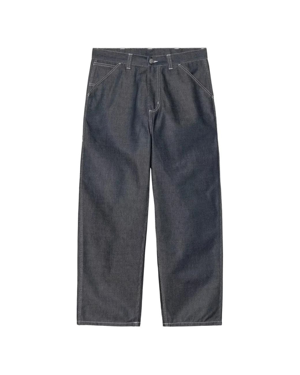 Carhartt Gray Og Single Knee Melbourne Denim Trousers for men