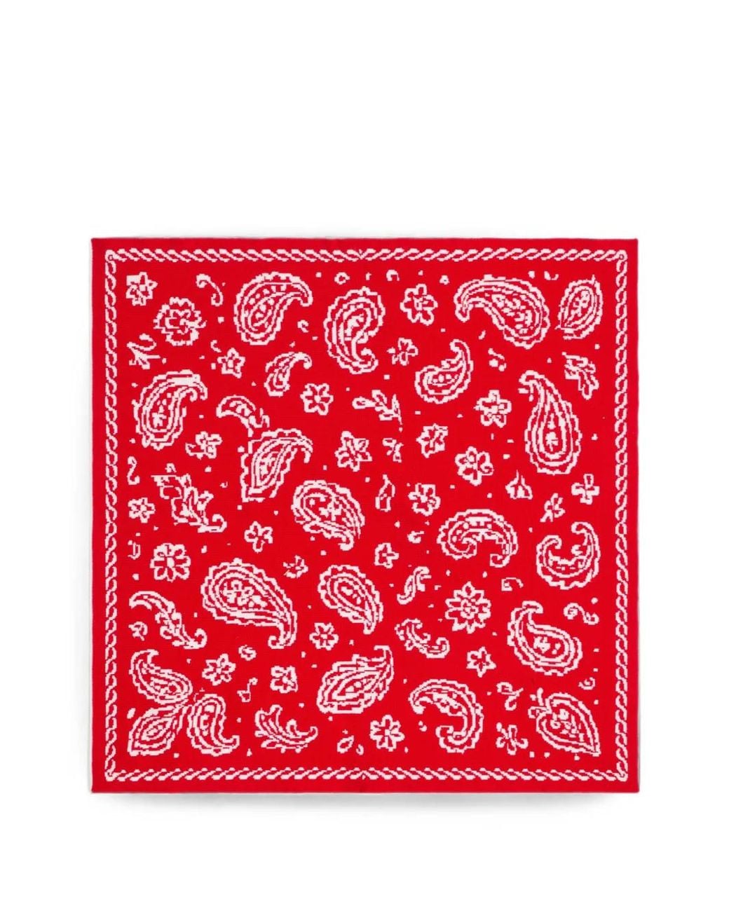 Public School Red Bedford Paisley-Print Scarf for men