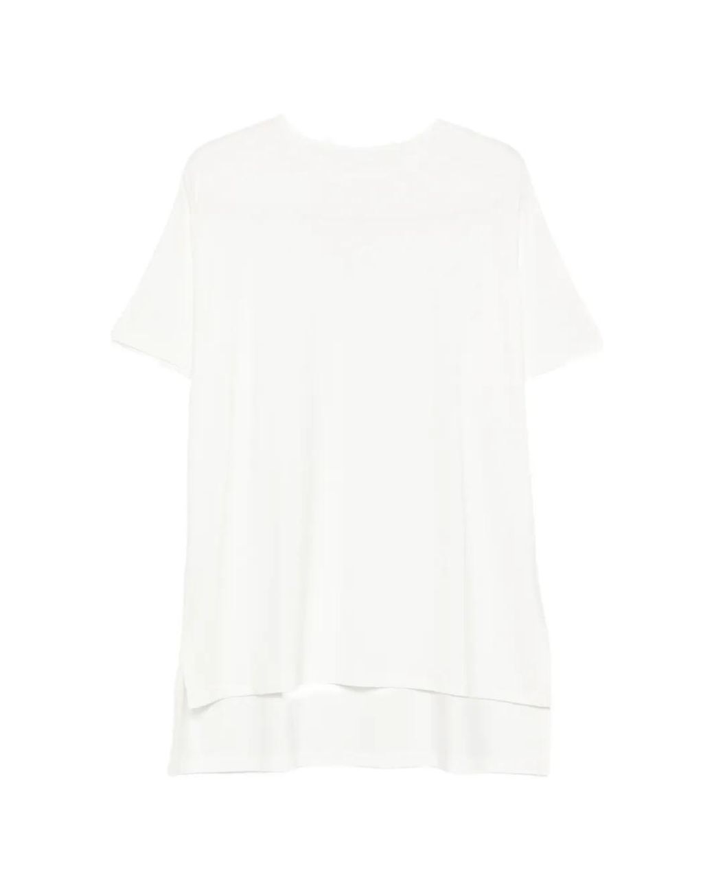 Nomen Nescio White Side-Slit T-Shirt