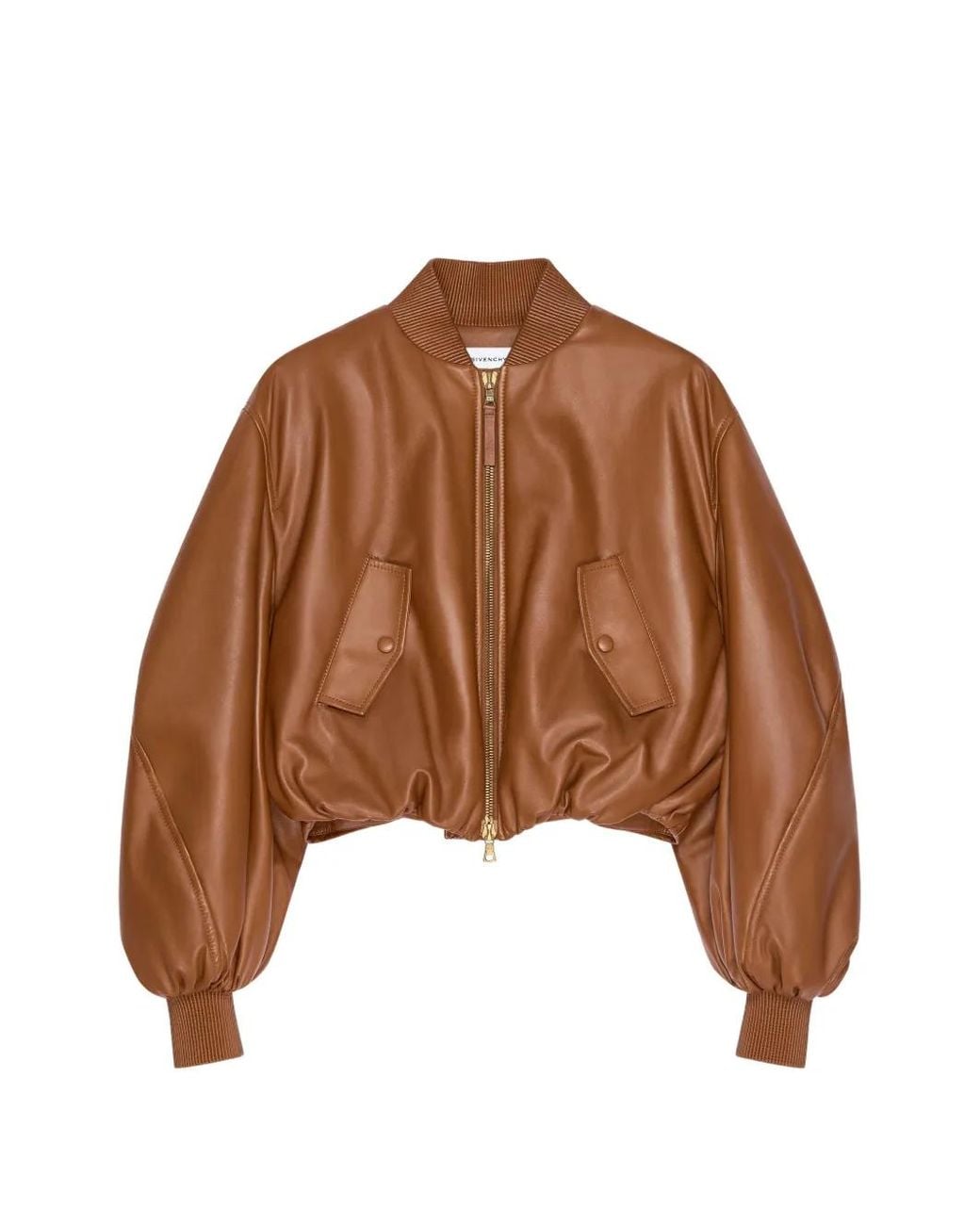 Givenchy Brown Cropped Cocoon Bomber