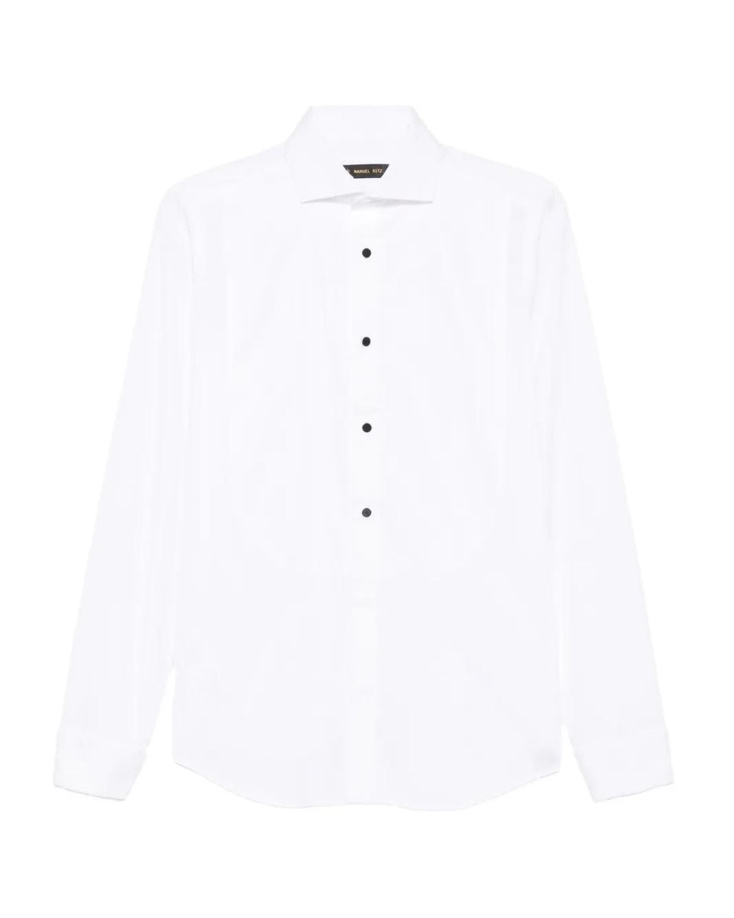 Manuel Ritz Overhemd Met Knoopsluiting in het White voor heren