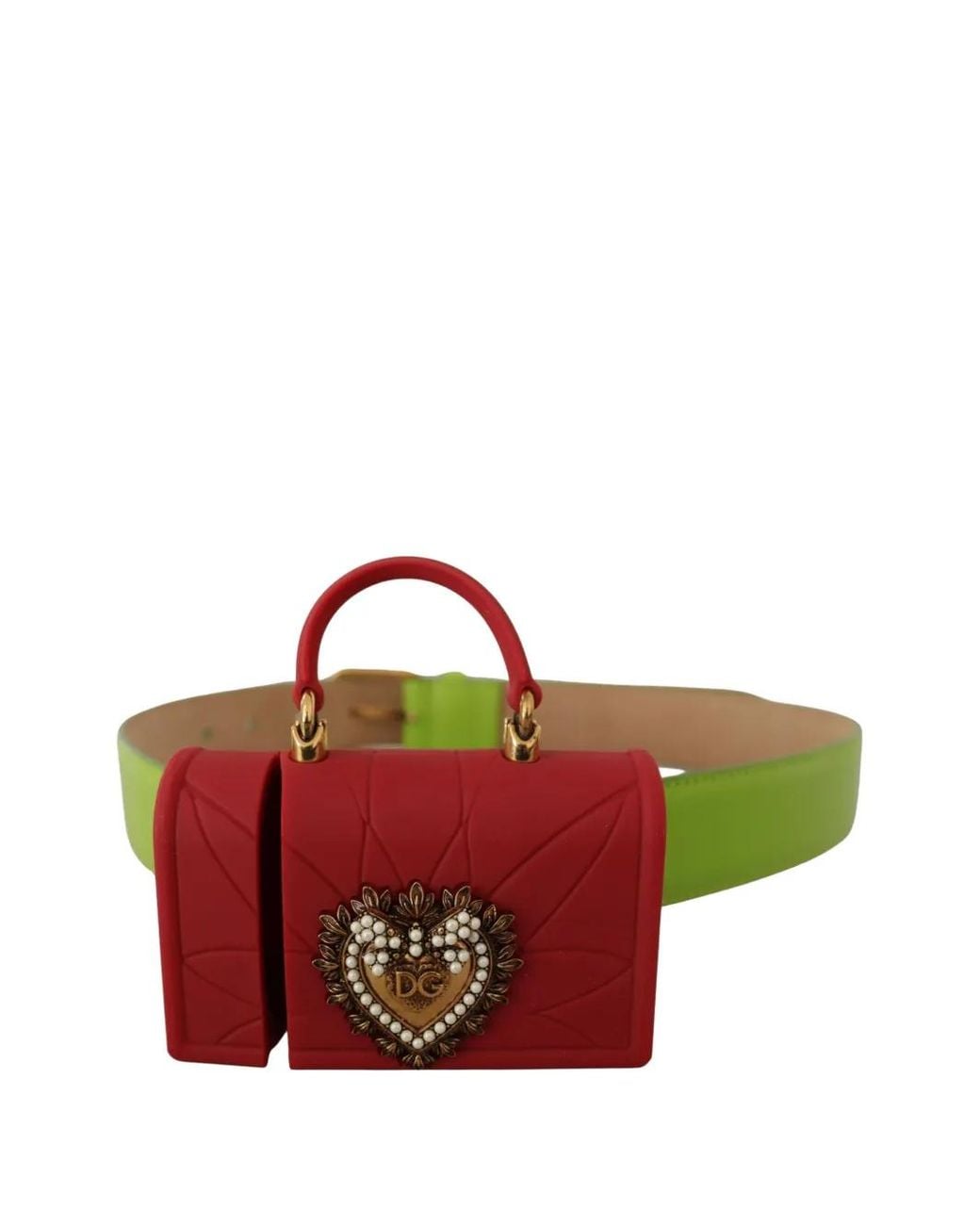 Dolce & Gabbana Red Devotion Heart Belt Bag