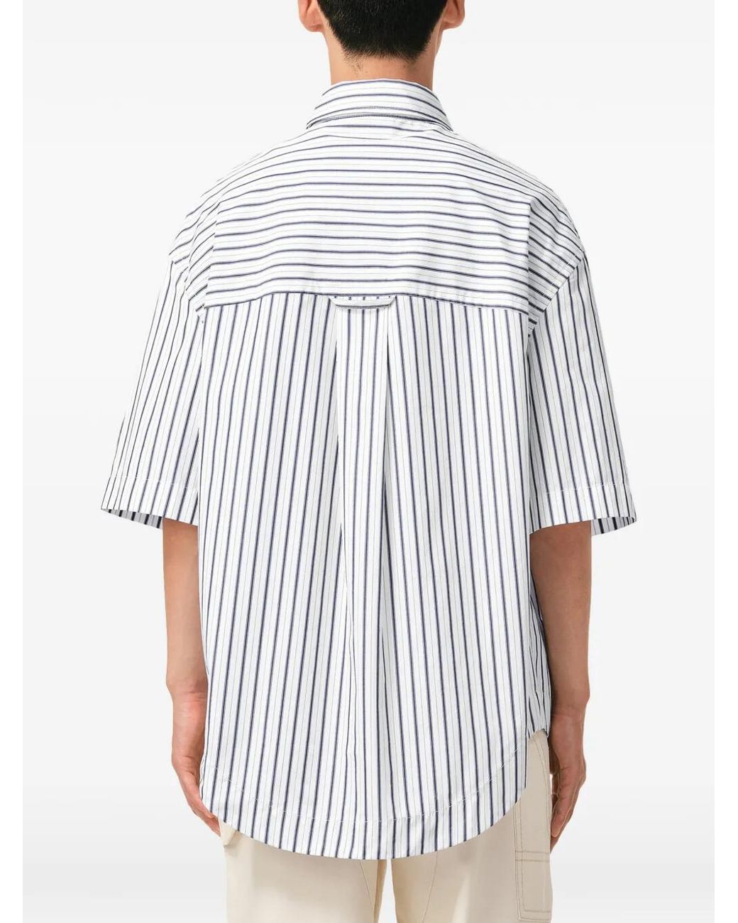 AMI White Loose Stripes Shirt for men