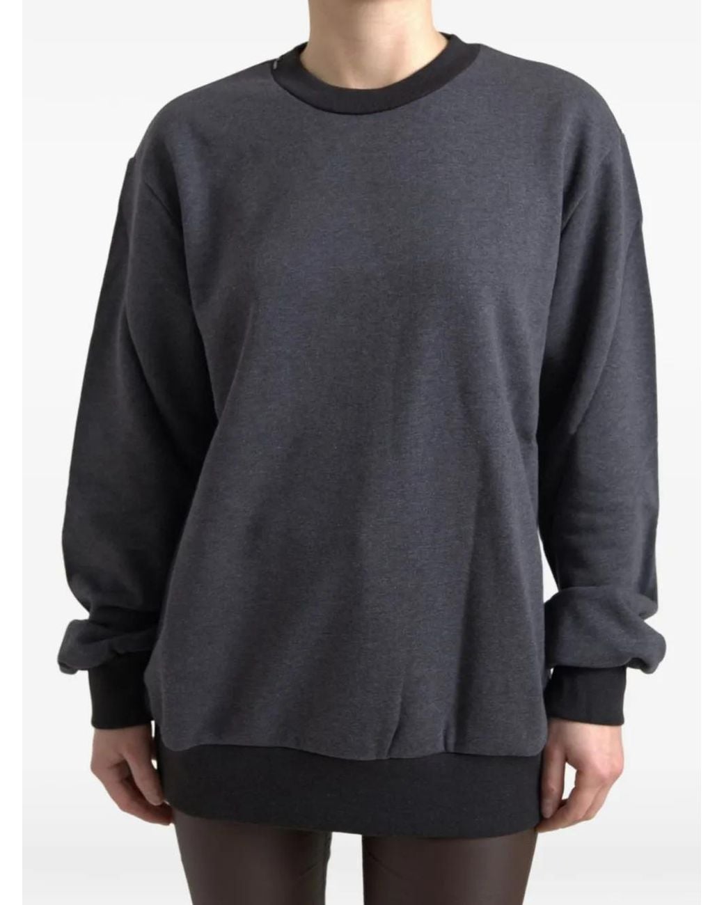 Dolce & Gabbana Gray Crew-Neck Sweatshirt