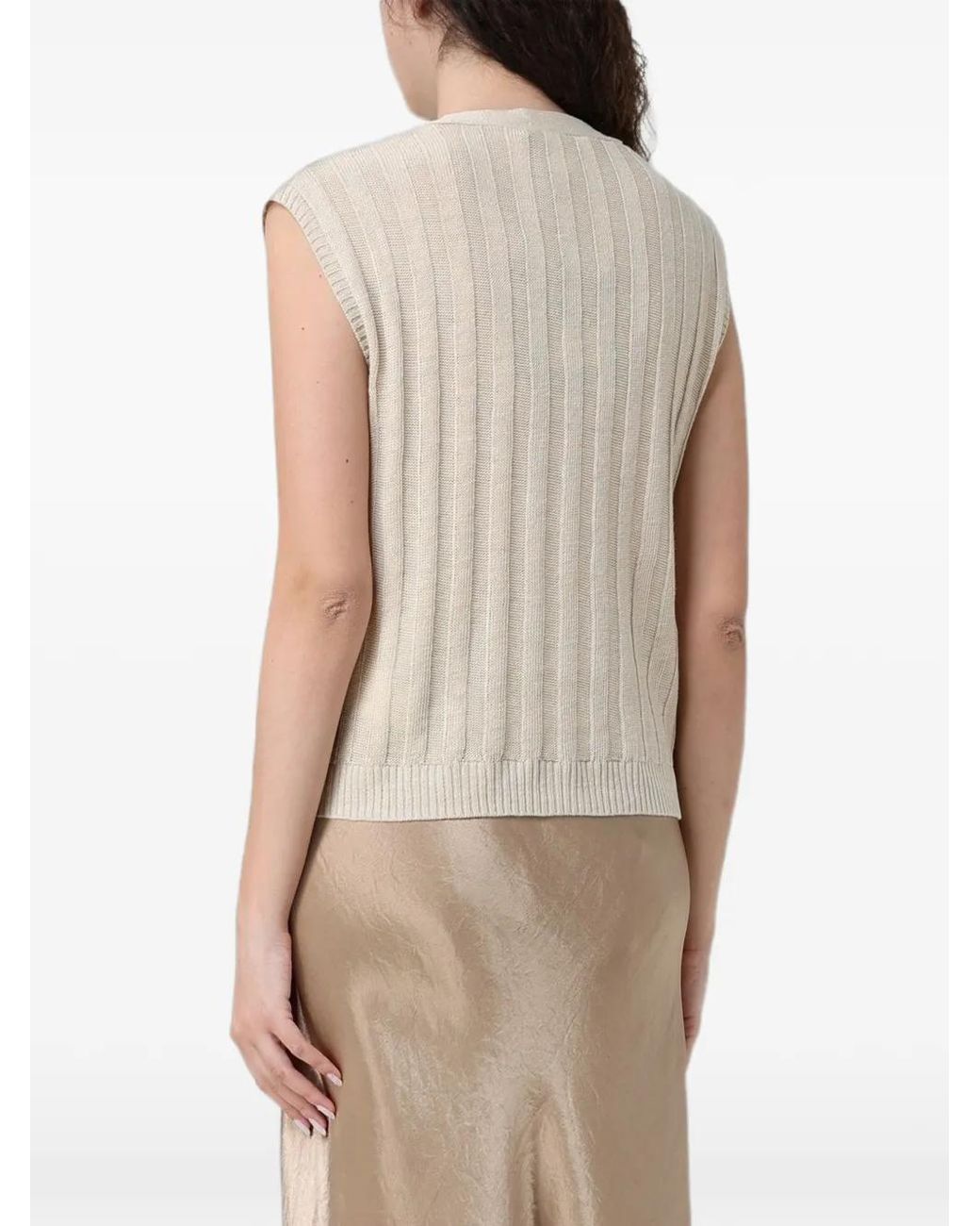 Max Mara Natural Linen Gilet
