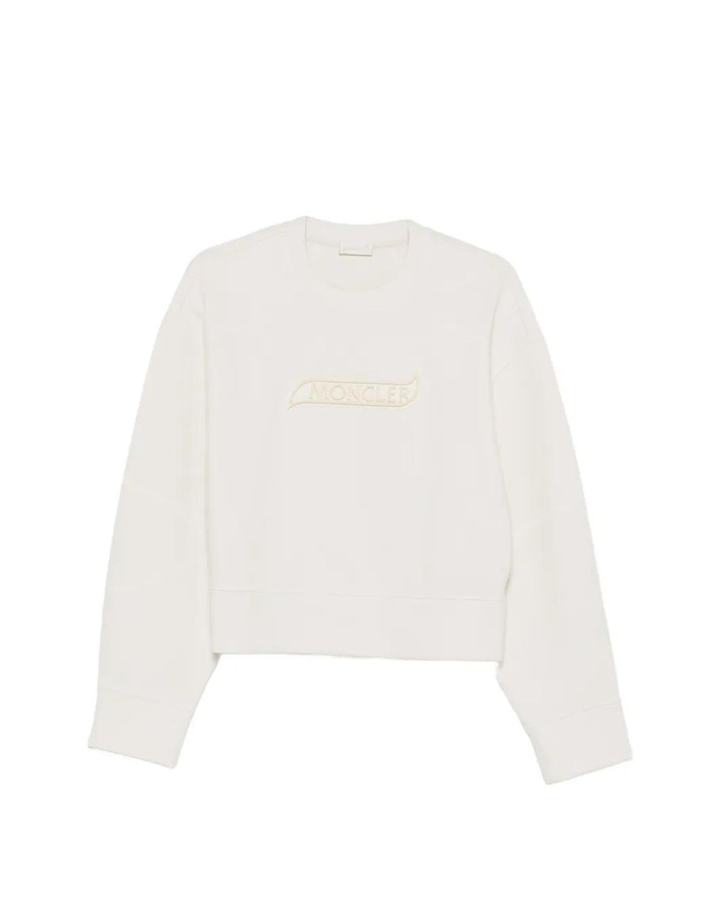 Moncler White Logo-Patch Sweatshirt