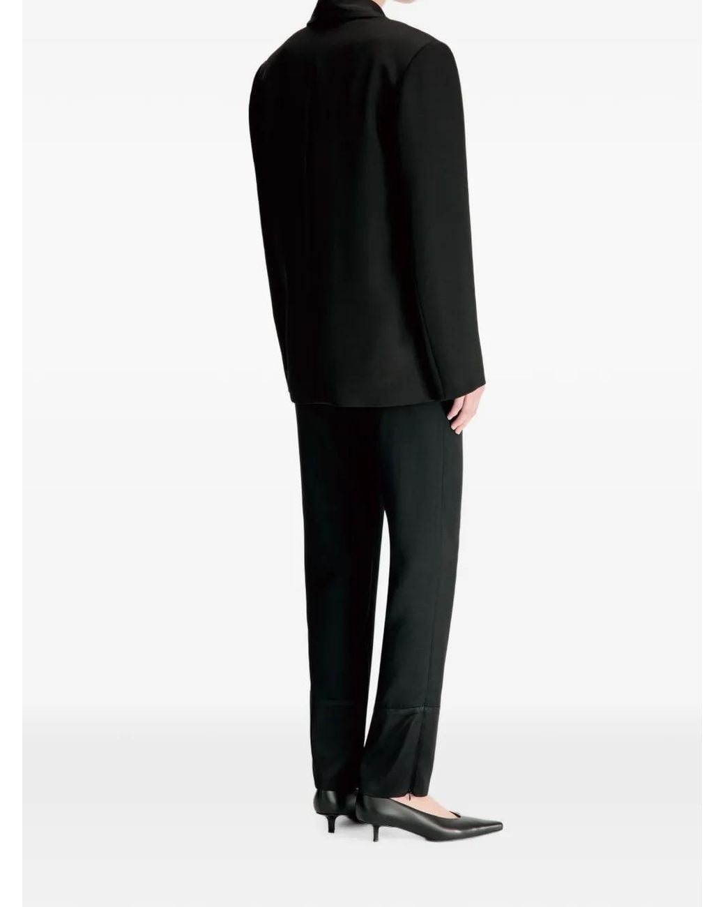 Loulou de Saison Black Sira Double-Breasted Shawl-Collar Jacket