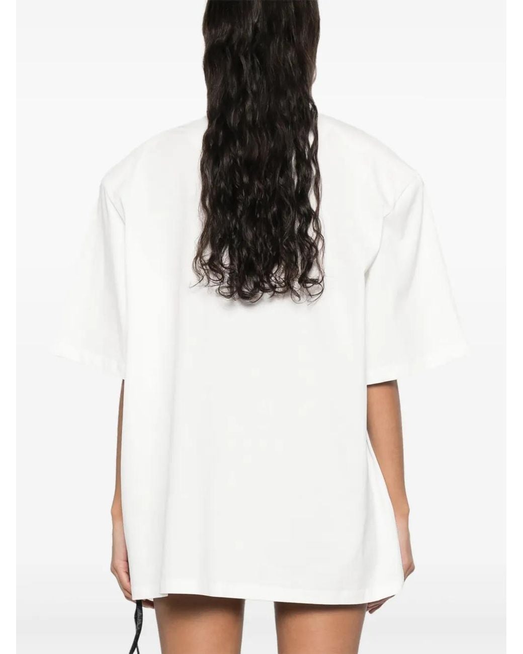 The Attico White Light Mini T-Shirt Tank Top