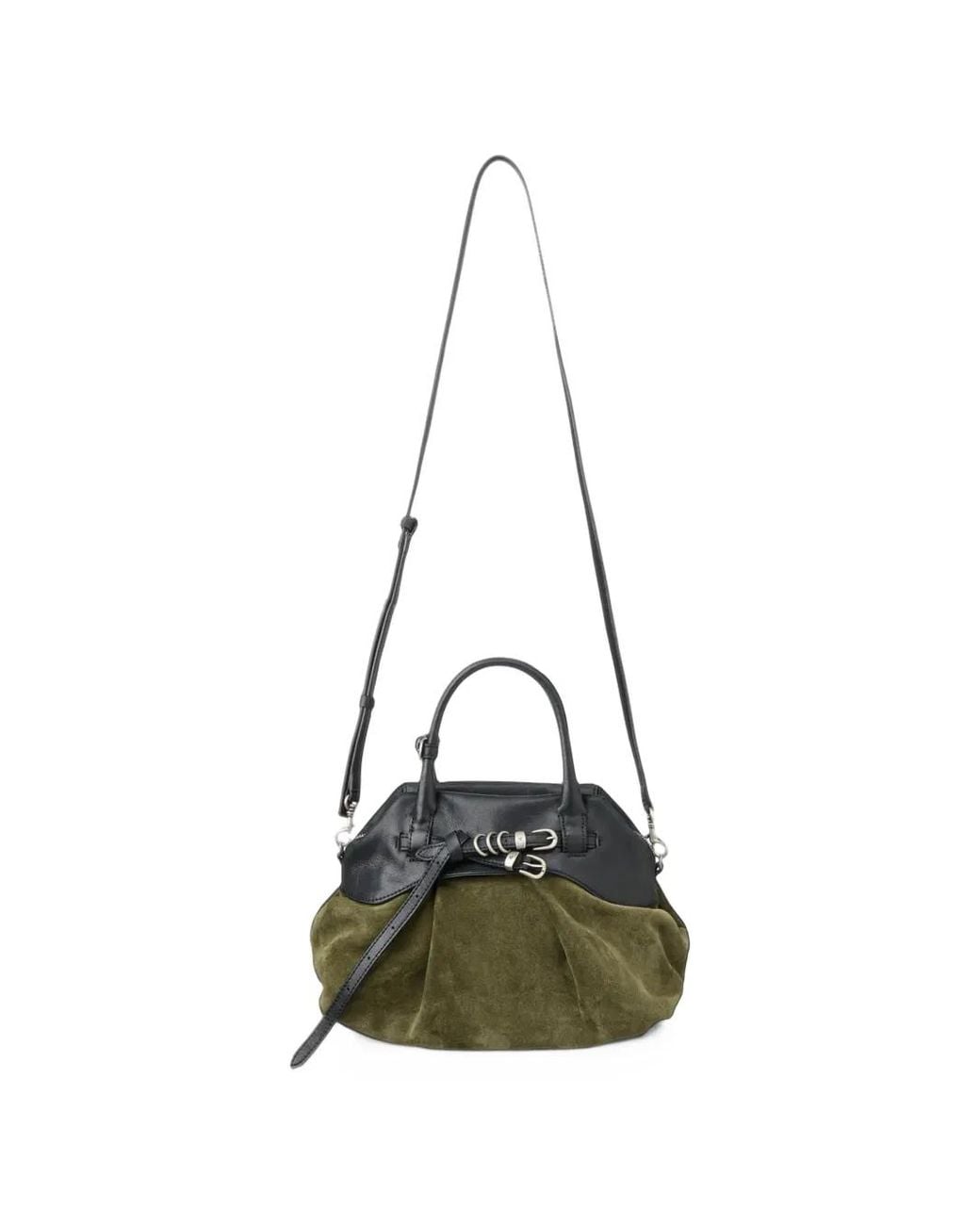MARGE SHERWOOD Green Mini Soft Grandma Buckled Tote Bag