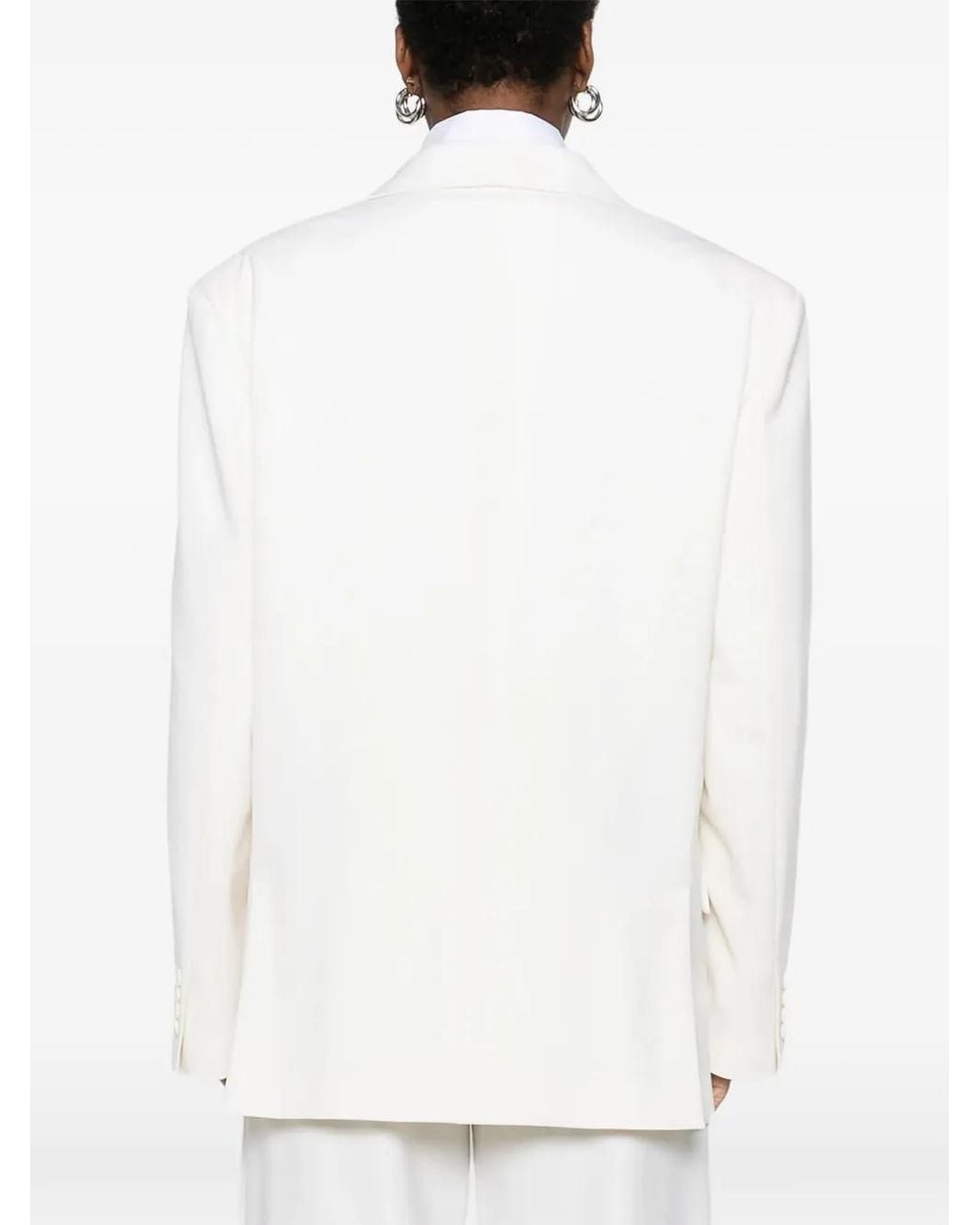 MEDEA White Single-Breasted Blazer