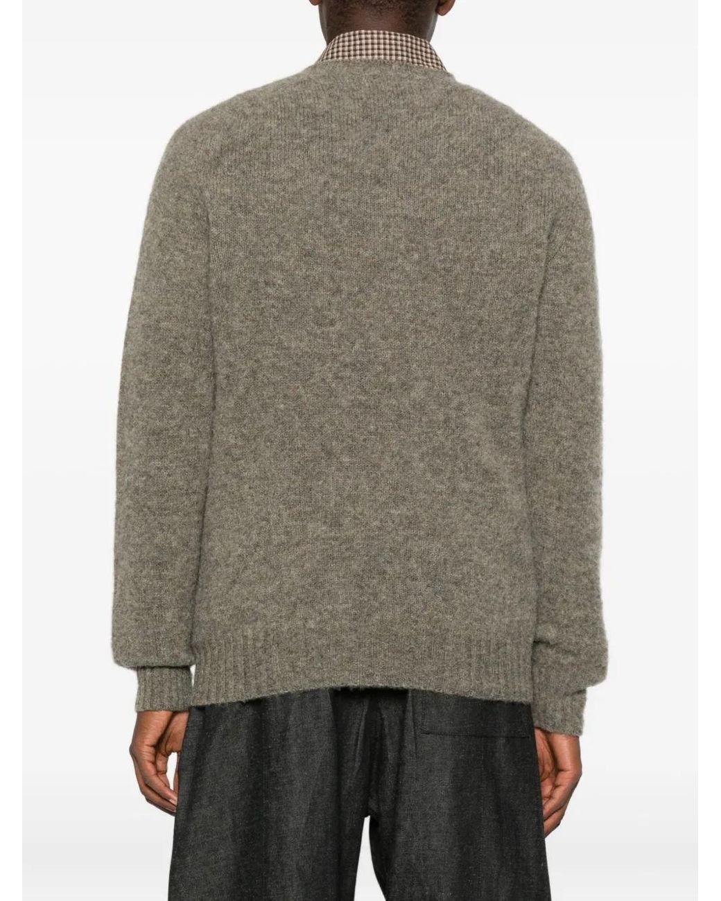 YMC Gray Suedhead Sweater for men