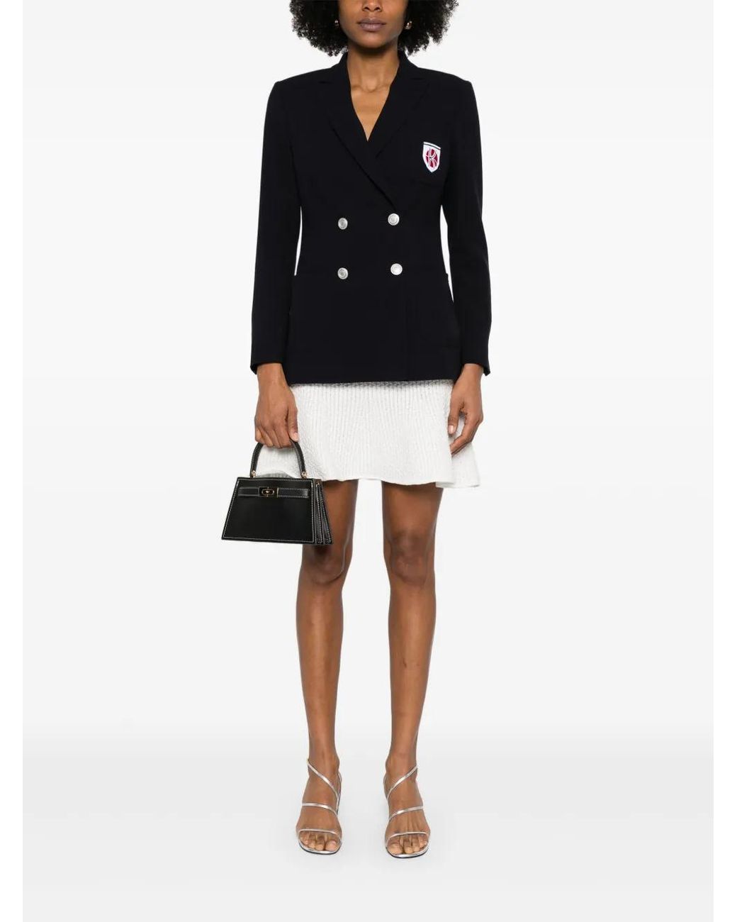 Kiton Black Logo-Patch Blazer