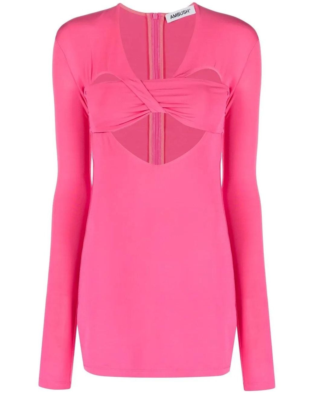 Ambush Pink Cut-out Heart-shaped Minidress