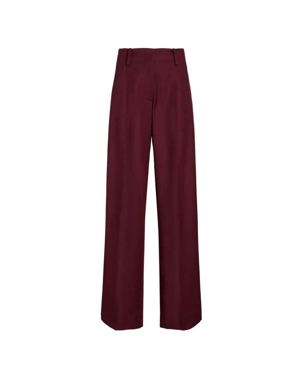 Proenza Schouler Purple Pleated Wide-Leg Trousers