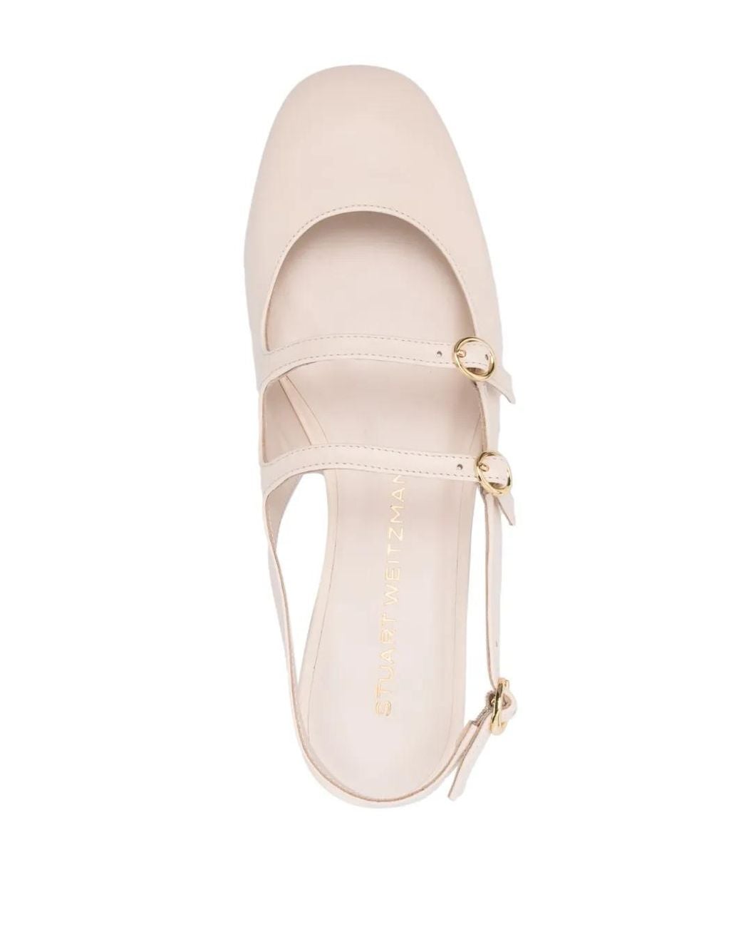 Stuart Weitzman White Benni Ballerinas