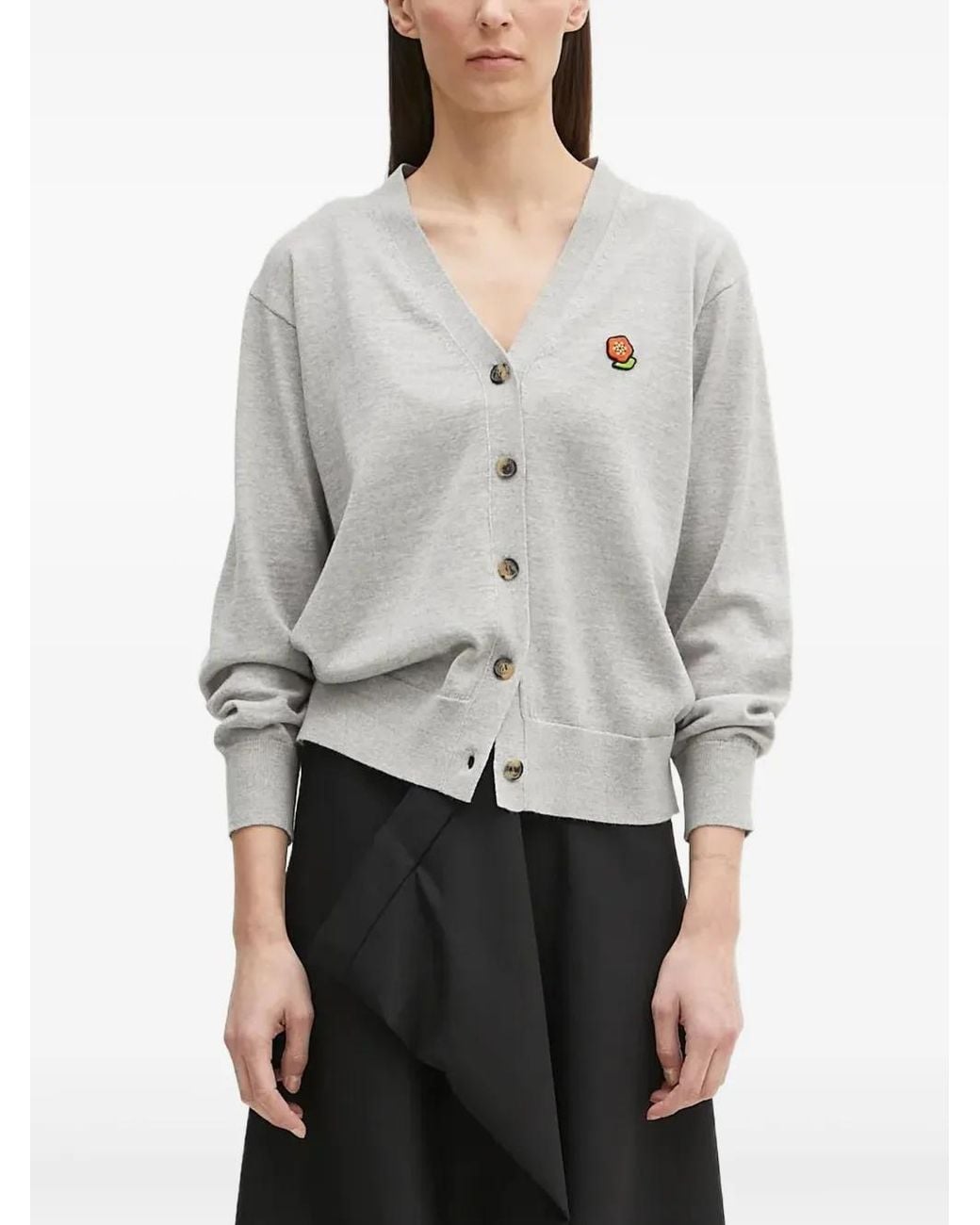 KENZO Gray Wool Cardigan