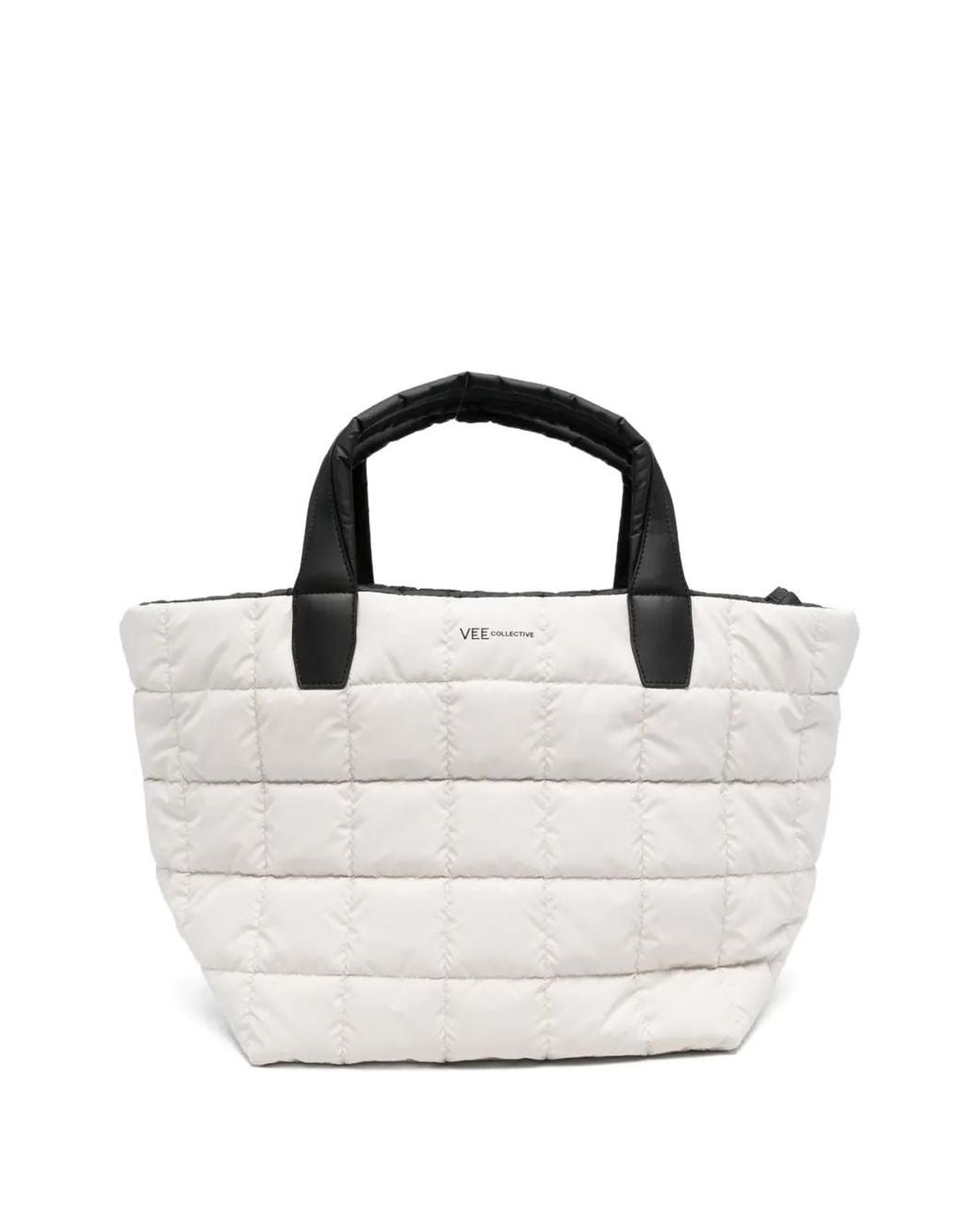 VEE COLLECTIVE White Medium Porter Quilted Tote Bag