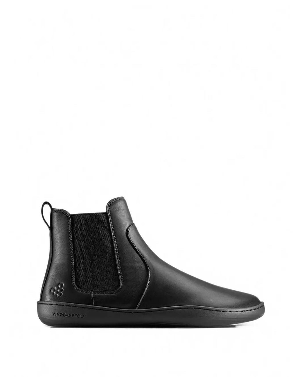 Vivobarefoot Black Bottines Chelsea À Empiècements Élastiqués Sensus
