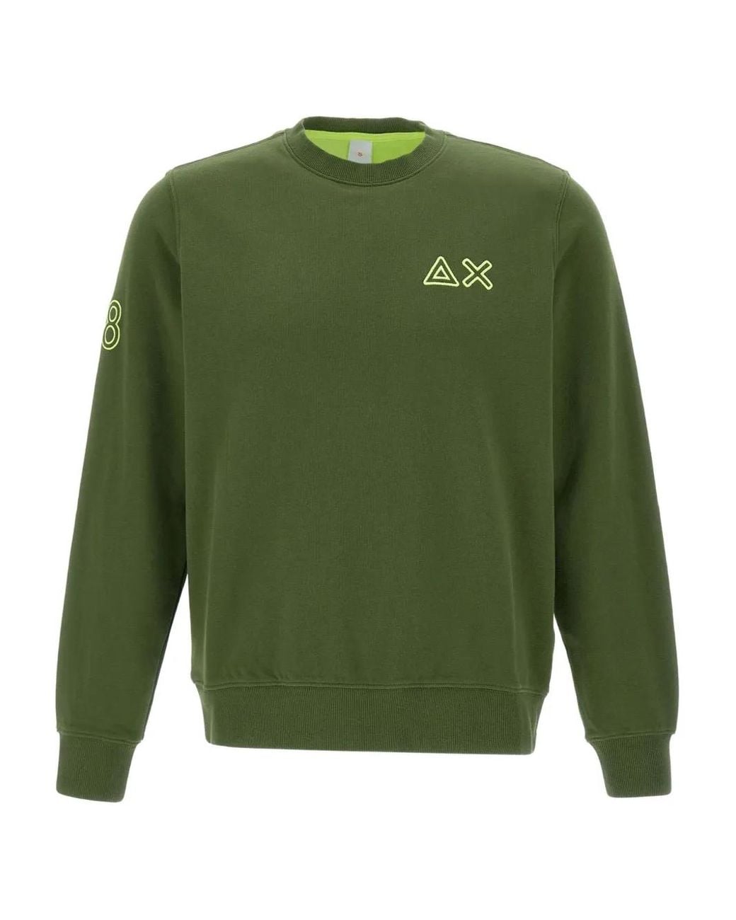 Sun 68 Green Cotton Sweater for men
