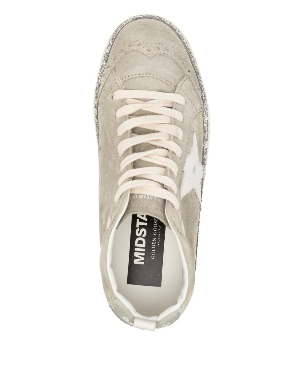 Golden Goose Deluxe Brand White Mid Star Suede Upper Leather Star