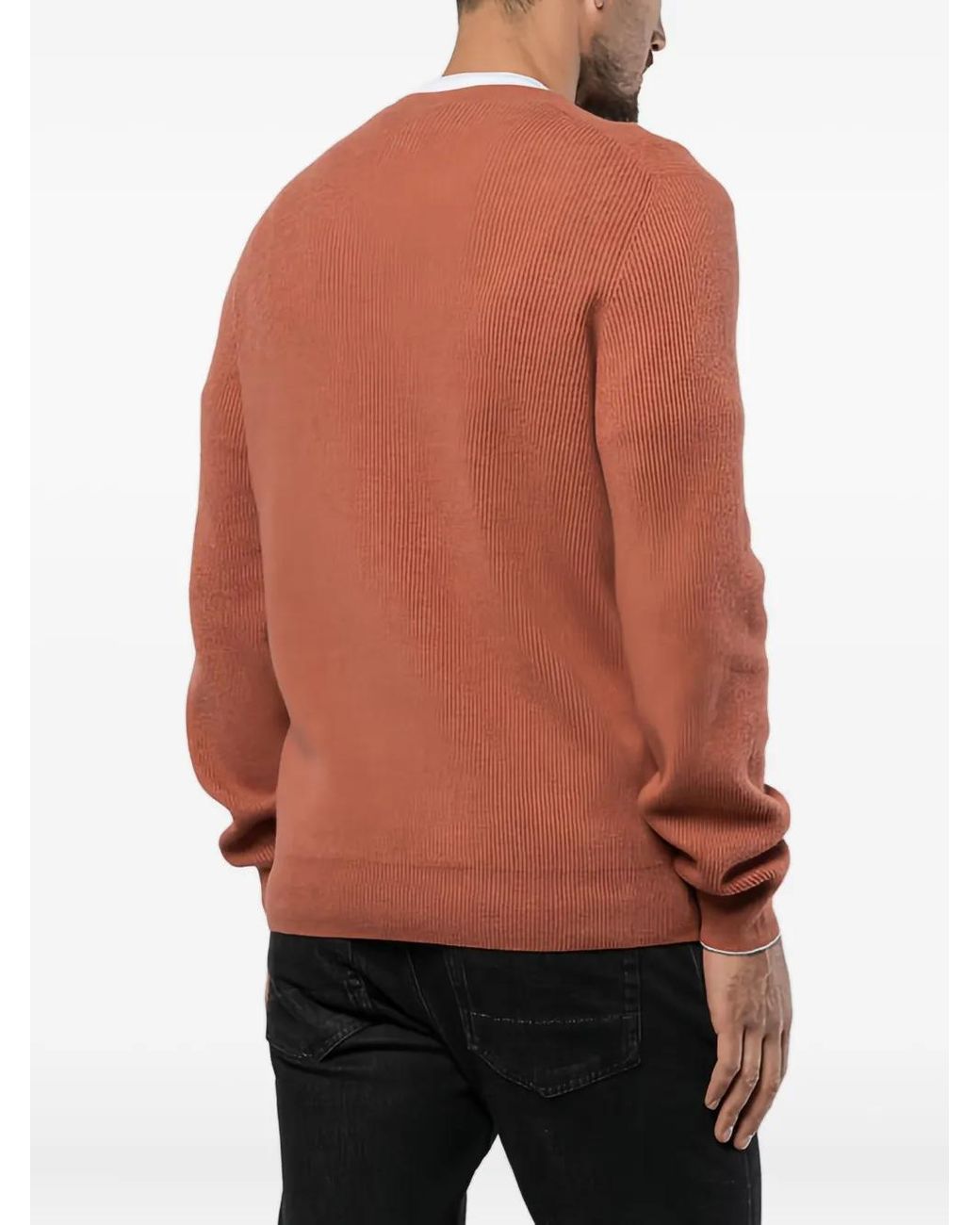 Brunello Cucinelli Brown Ribbed Sweater for men