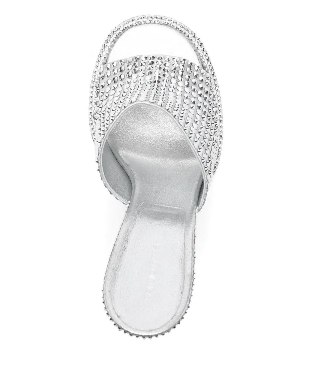 Sergio Rossi White Embellished Heeled Sandals