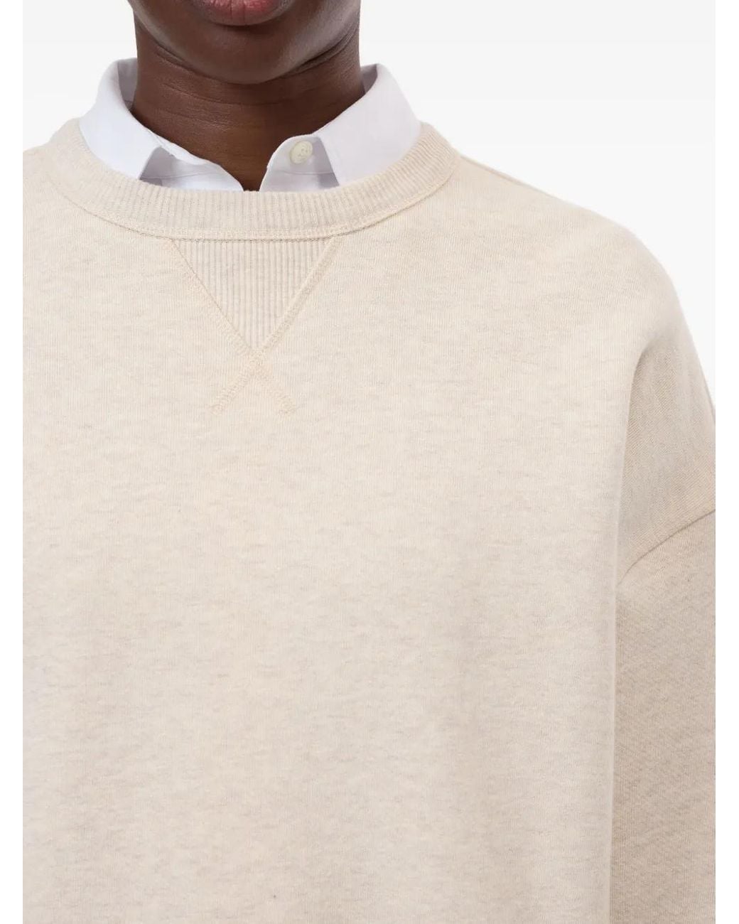 Closed Sweater Met V-Hals in het White