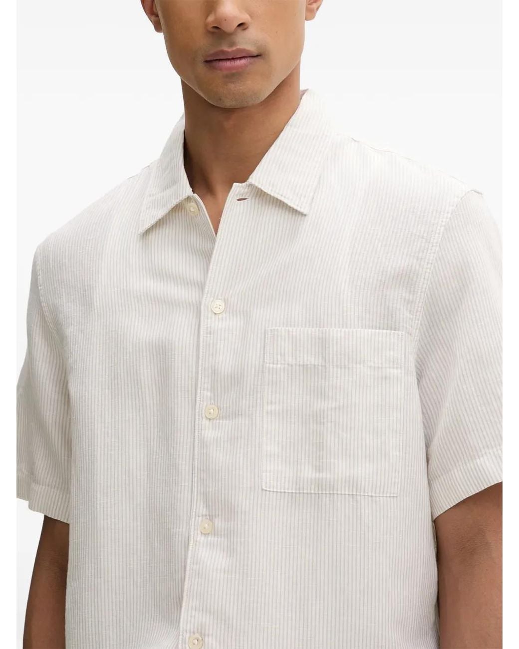 Marc O' Polo White Chemise À Rayures Verticales for men