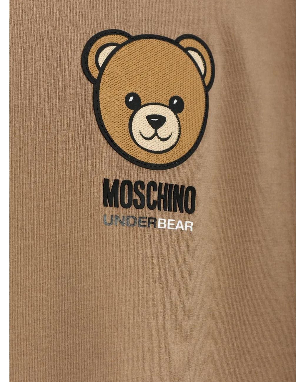 Moschino Natural Underbear Logo-Patch T-Shirt for men