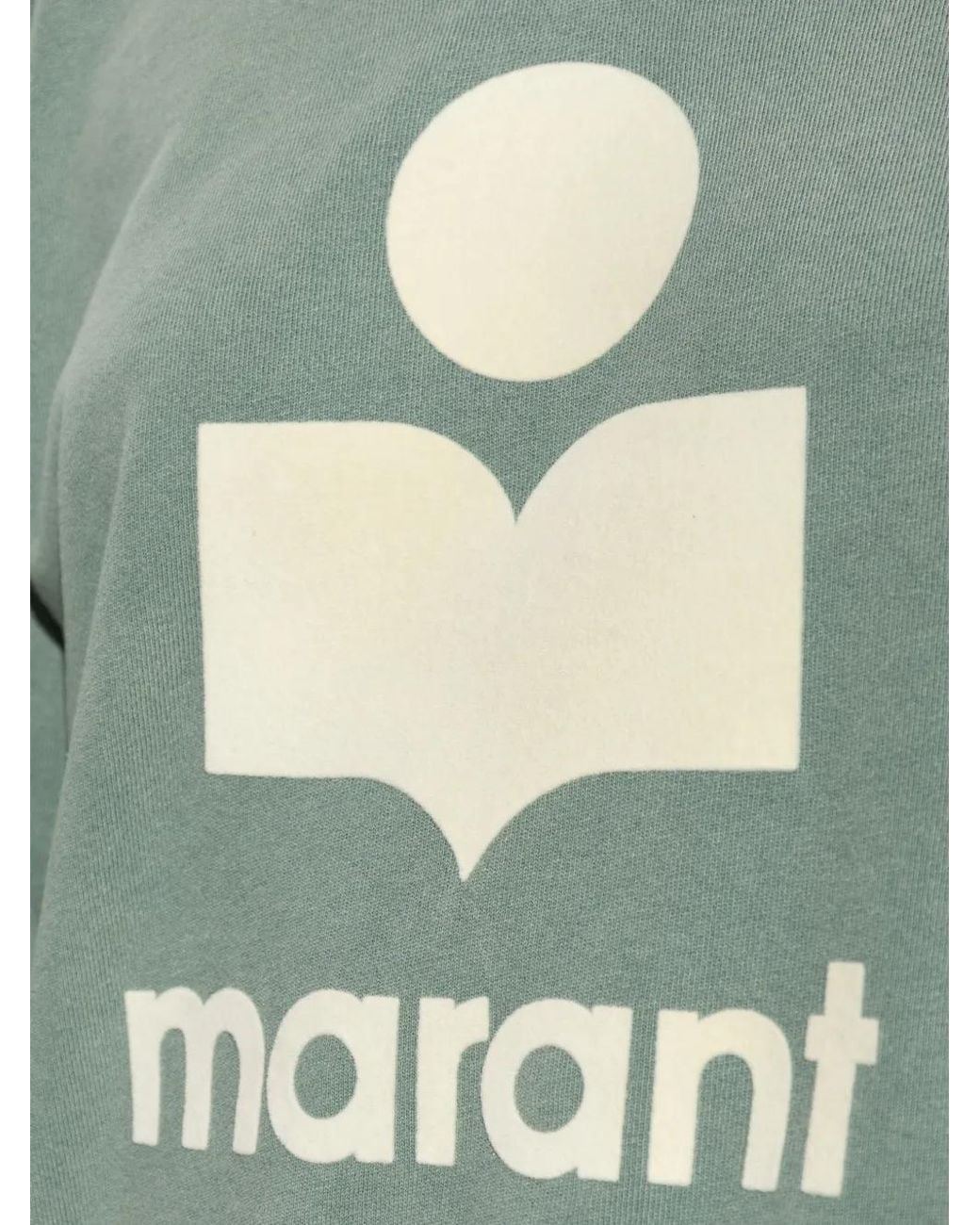Isabel Marant Green Moby Logo-Print Sweatshirt
