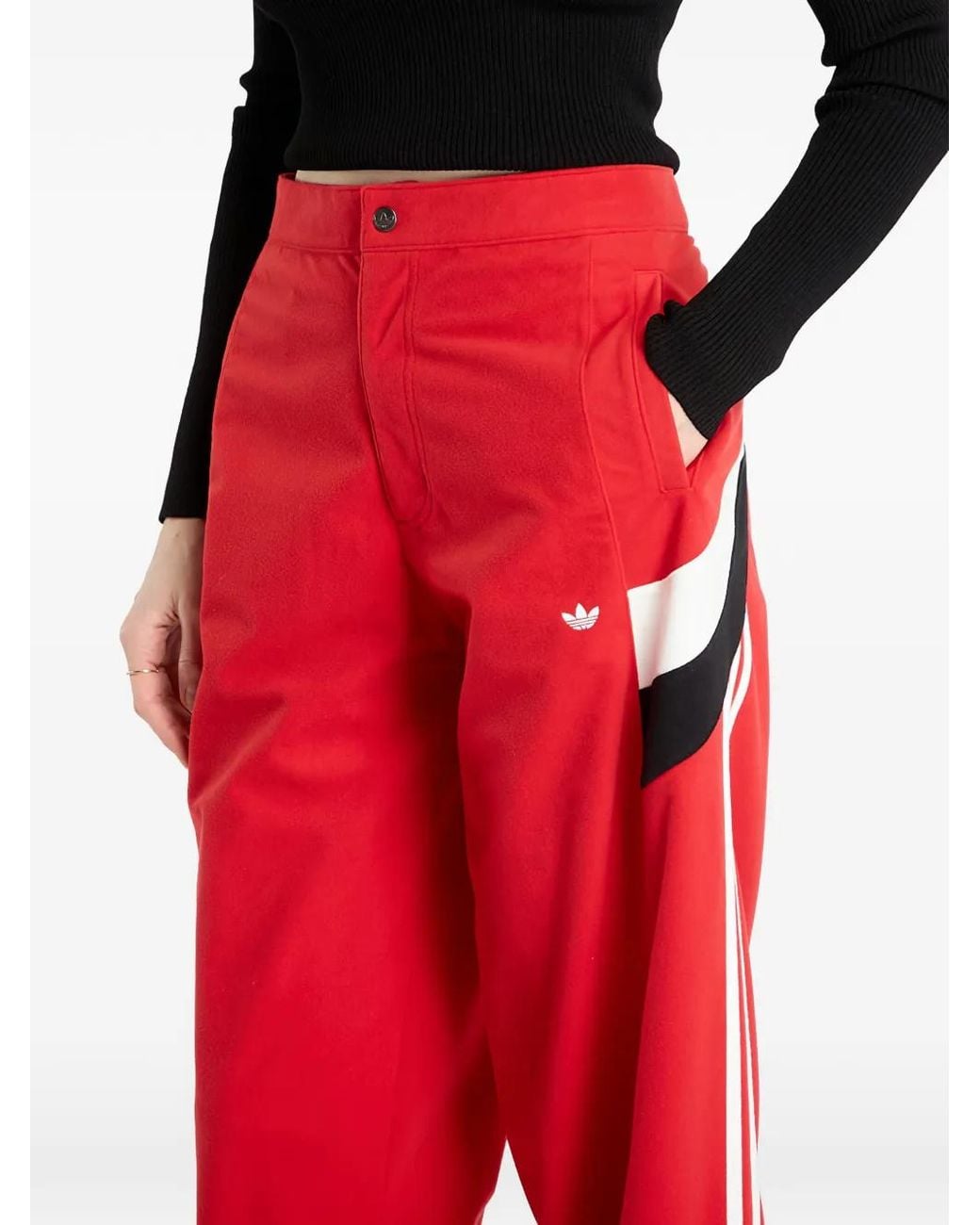 Adidas Red Pants Adidas Blocking Track Tracksuit Bottoms