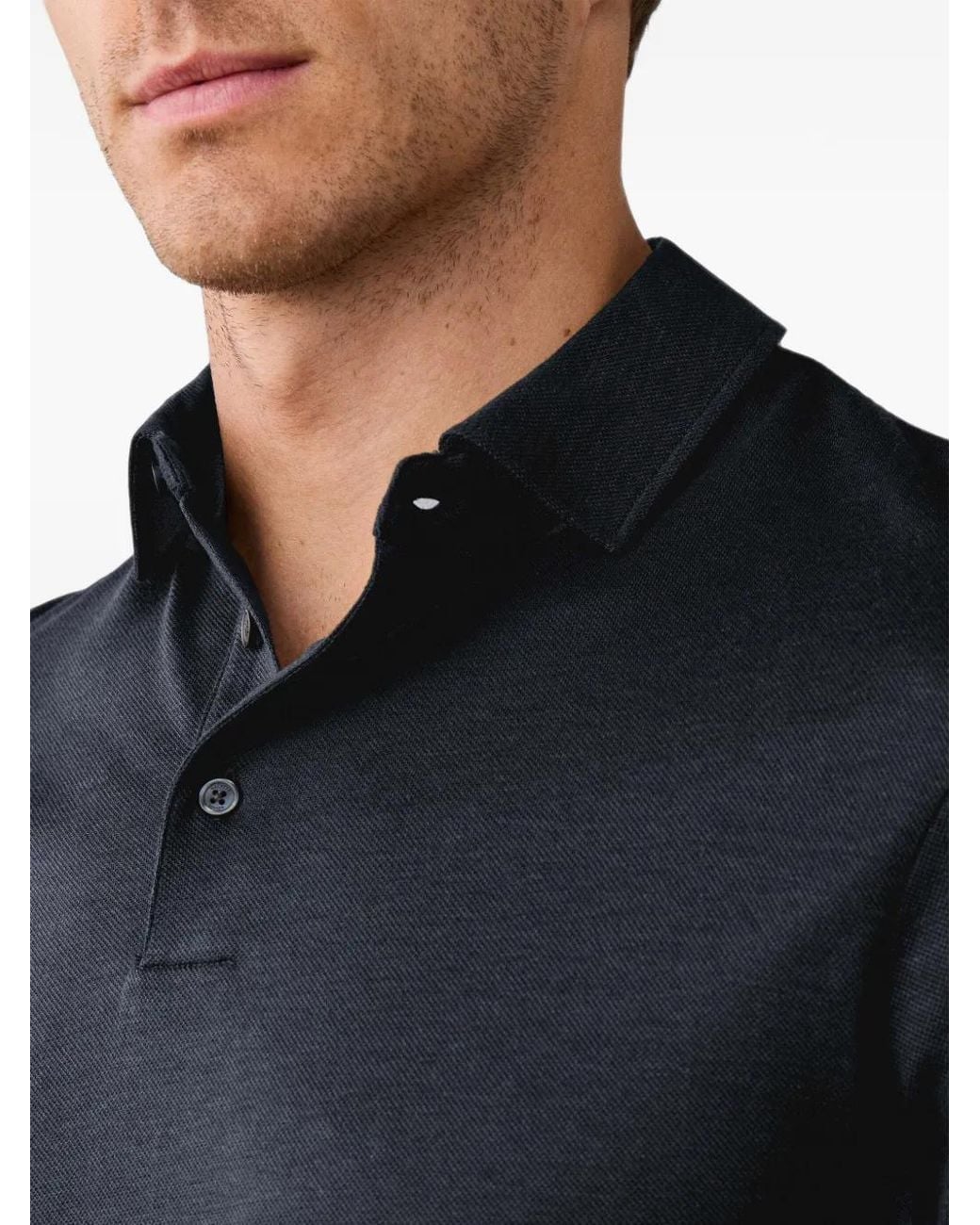 Hackett Blue Long-Sleeve Polo Shirt for men