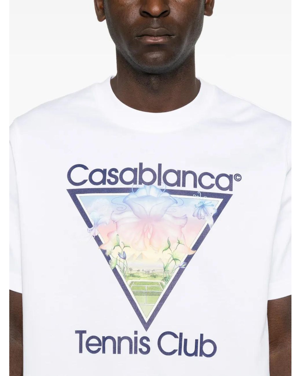 Casablanca White Tennis Club Icon T-Shirt for men