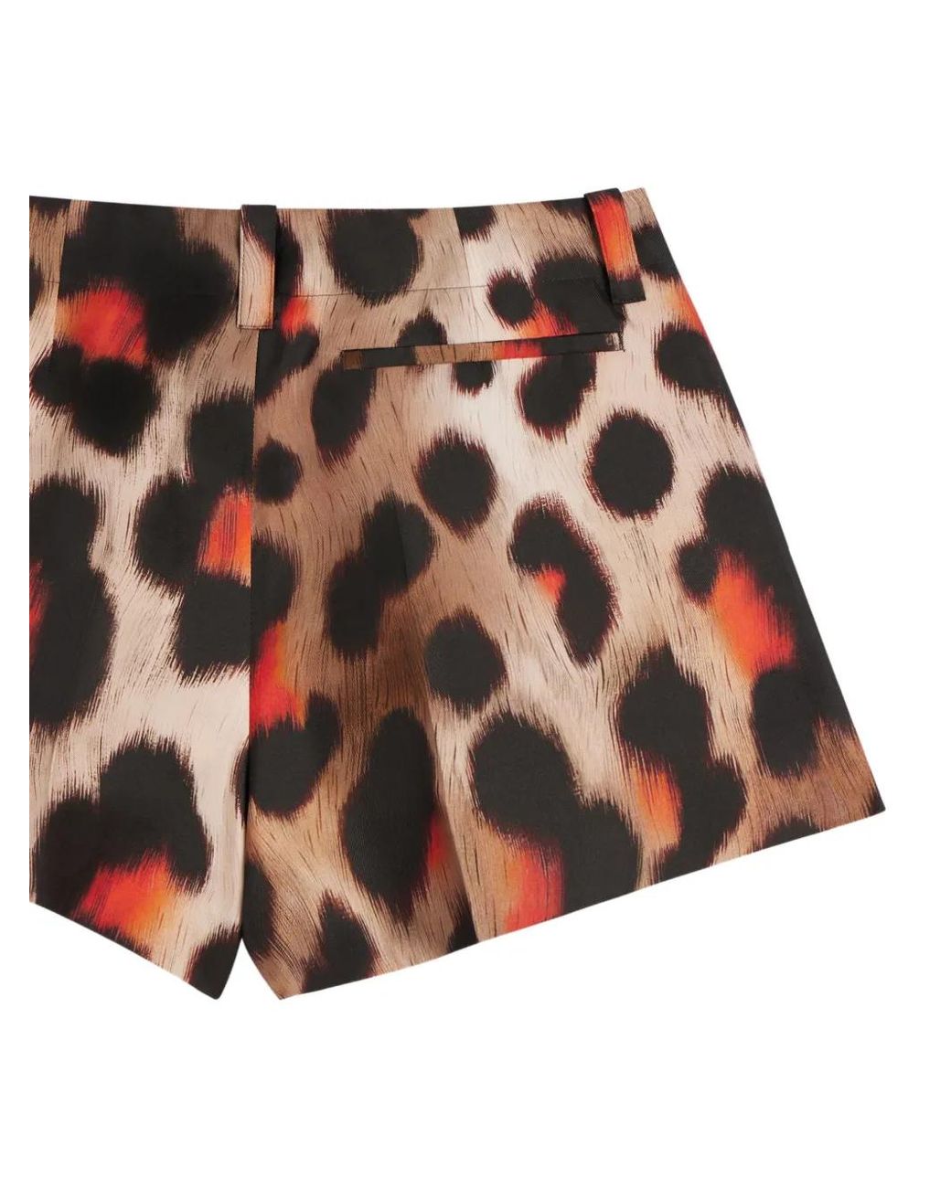 Givenchy Brown Short Pinch En Soie À Imprimé Léopard
