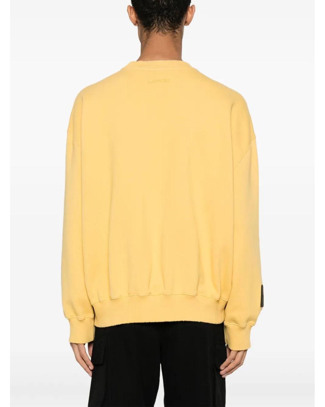 Lanvin Yellow X Future Logo-Print Cotton Sweatshirt