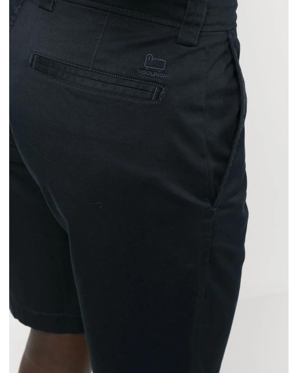 Woolrich Blue Cotton Shorts for men