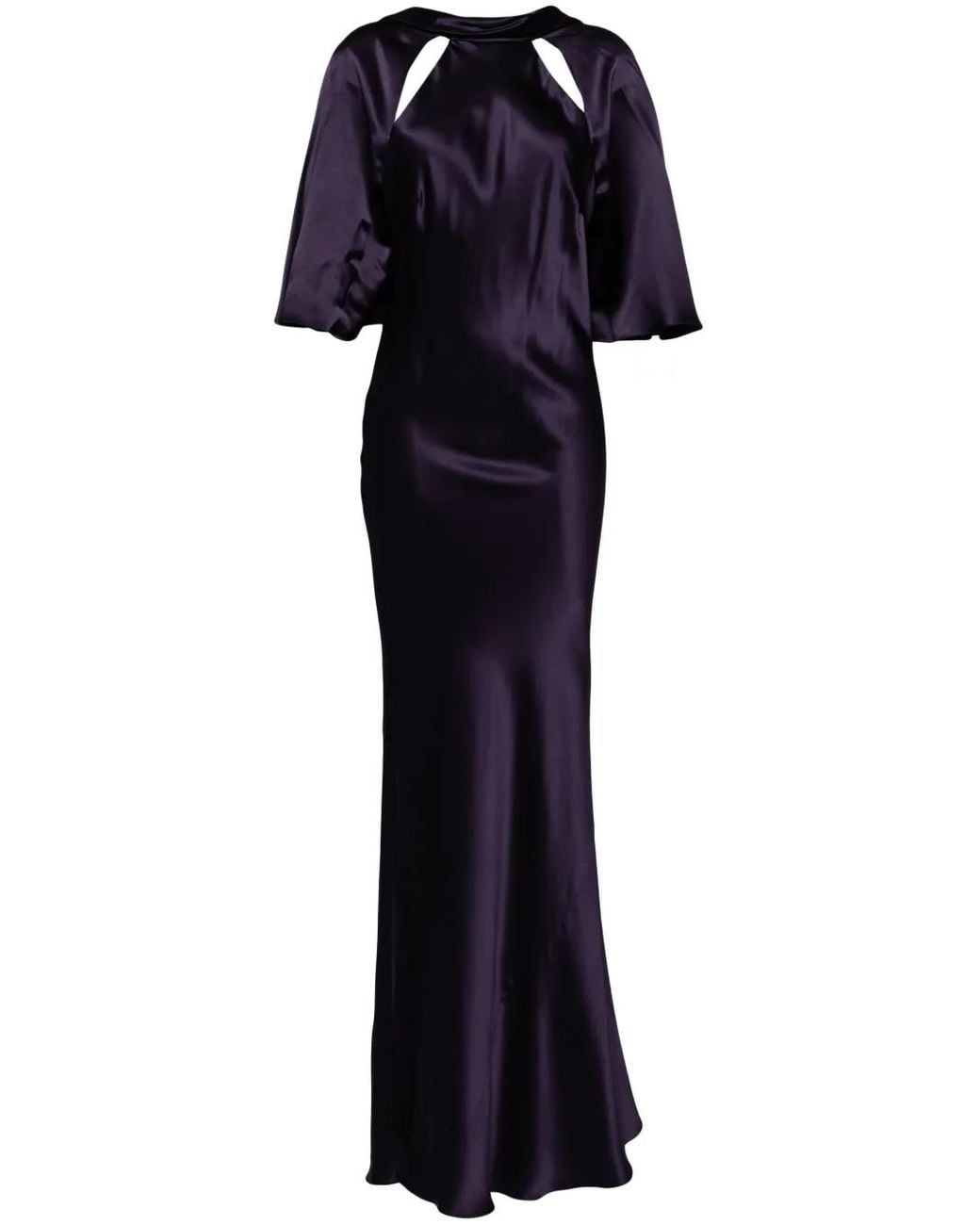 Michelle Mason Blue Halterneck Gown