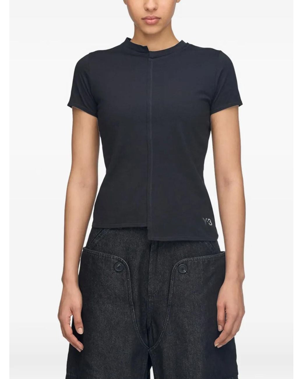 Y-3 Black Fitted Short Sleeve T-Shirt