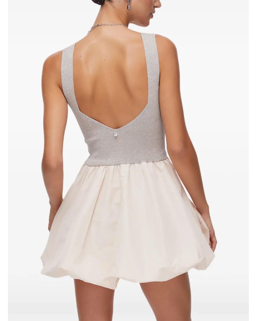Liu Jo Natural Sleeveless Knitted Mini Dress
