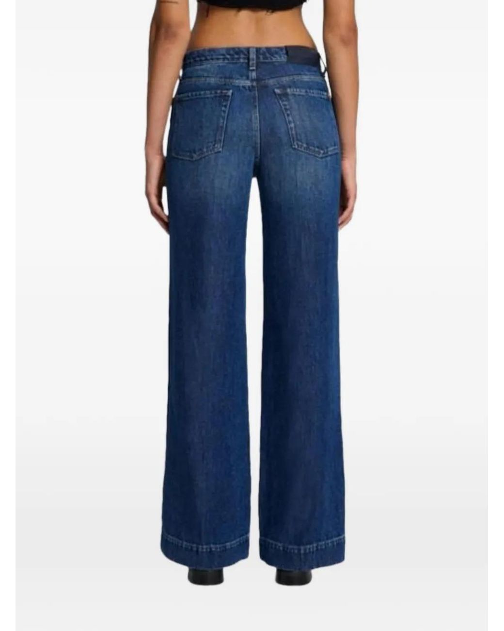 7 For All Mankind Blue Five-Pocket Jeans