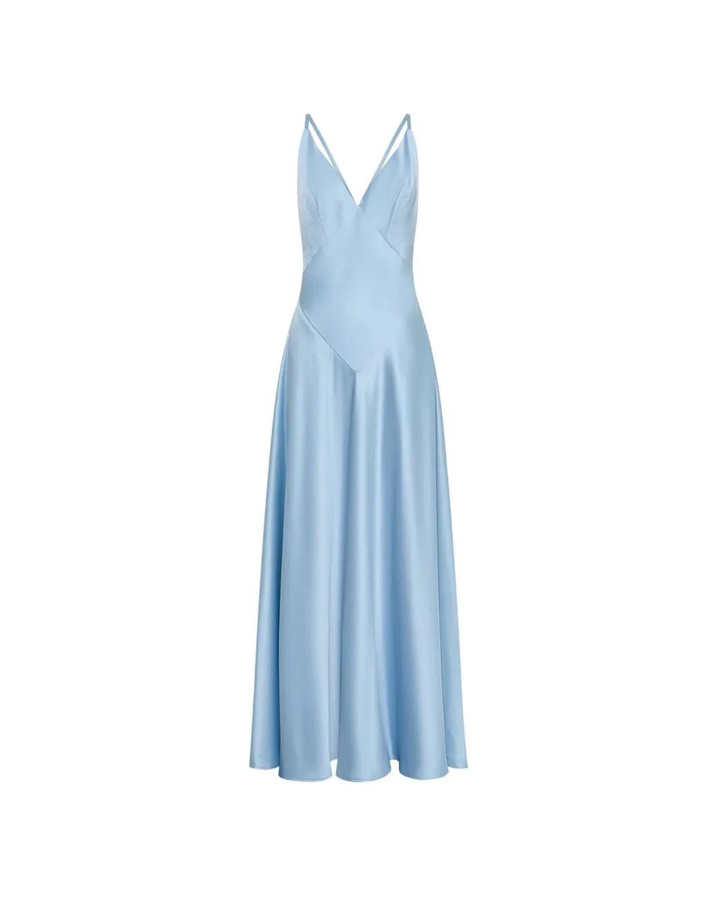 Anna Quan Blue V-Neck Posey Maxi Dress